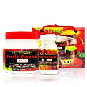 Fair Extreme fruit facial AHA whitening bleach cream with vitamins and fruit extracts 550 gm