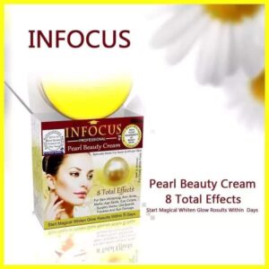 Infocus professional pearl beauty cream 8 total effects for skin whitening, anti- acne, marks, age sports, eye circles, surgery marks, old scares, freckles and sun damages