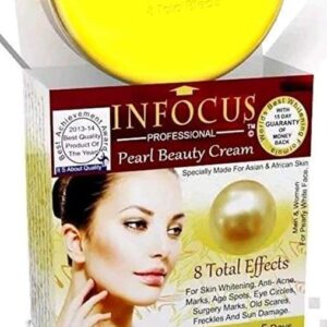 Infocus professional pearl beauty cream 8 total effects for skin whitening, anti- acne, marks, age sports, eye circles, surgery marks, old scares, freckles and sun damages start magical whiten glow results within 5 days