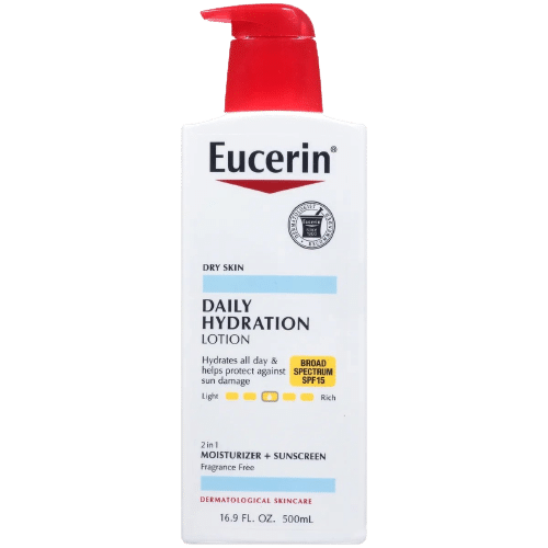 Eucerin Dry Skin Daily Hydration Lotion Gentle Skincare, Powerful Results Body Lotions Under $60