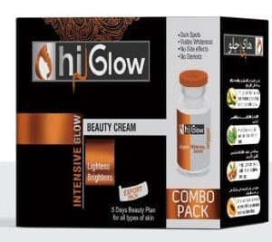 Hi Glow beauty cream and Serum for dark spots, hyperpigmentation.