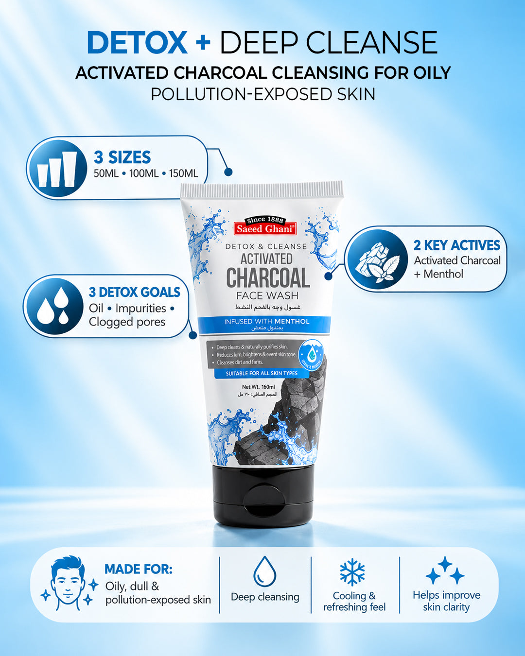 Saeed Ghani Charcoal Face Wash for Oily Skin (image 2)