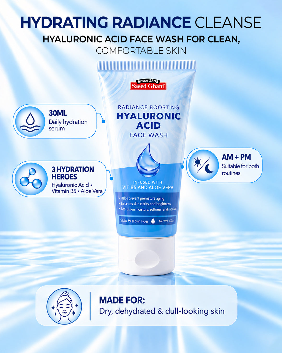 Saeed Ghani Hyaluronic Acid Face Wash (image 2)