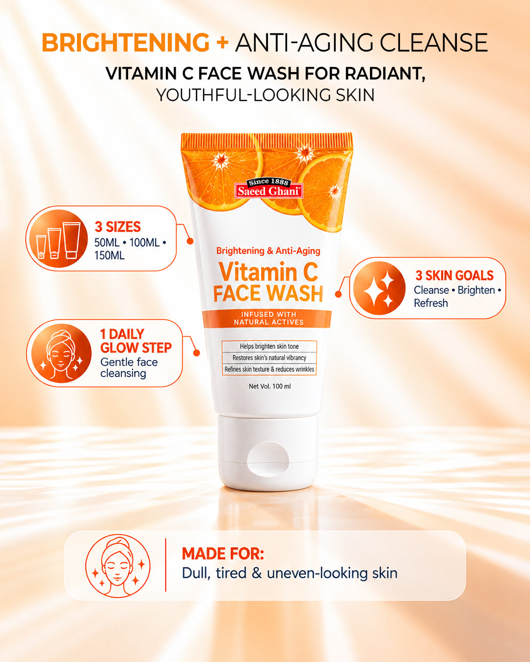Saeed Ghani Vitamin C Face Wash - Brightening (image 2)